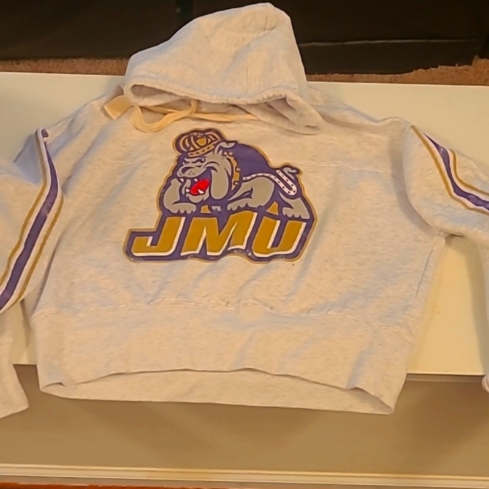 JMU hoodie grey womans large